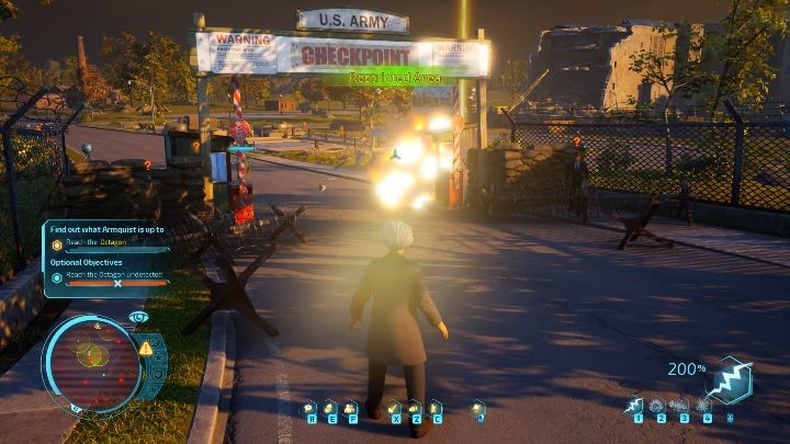 Na końcu mostu czeka Cię wyzwanie - Destroy All Humans 2020: Mr. Crypto goes to capitol city - Wejście do Oktagonu - Destroy All Humans Remake - poradnik do gry