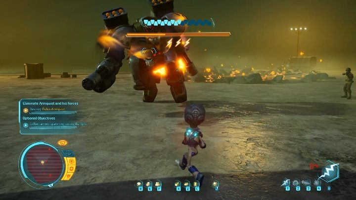 Boss może również nacierać na twojego bohatera - Destroy All Humans 2020: Robo-Armiquist - boss, jak pokonać - Destroy All Humans Remake - poradnik do gry