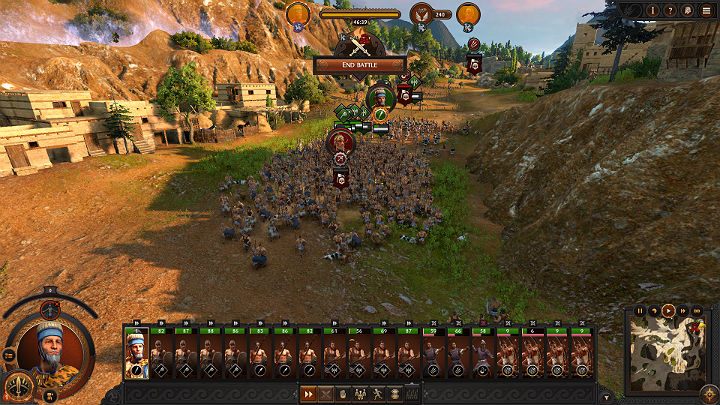 Gdy zmusisz oddziały przeciwnika do odwrotu pod ikoną jednostek i ich przywódcy pojawią się charakterystyczne ikony białej flagi z wizerunkiem kostuchy - Total War Troy: Bitwy - jak walczyć? - Total War Troy - poradnik do gry