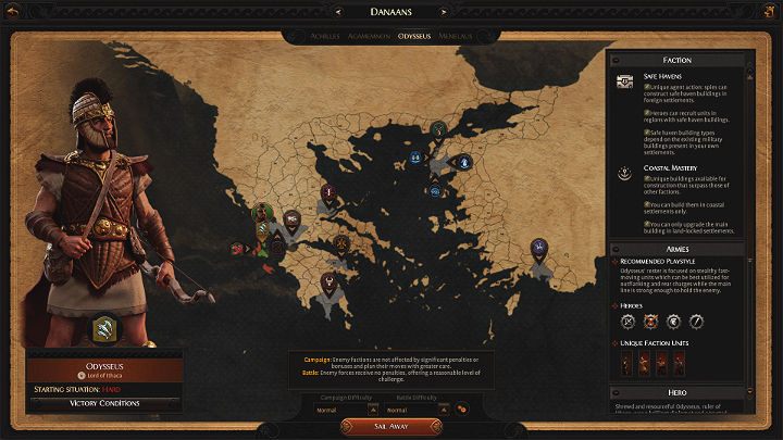 Grając jako Odyseusz będziesz mógł korzystać z dodatkowego bonusu +12% do zasięgu ruchu na morzu na mapie kampanii - Total War Troy: Odyseusz (Odysseus) - bonusy, jednostki frakcji - Total War Troy - poradnik do gry