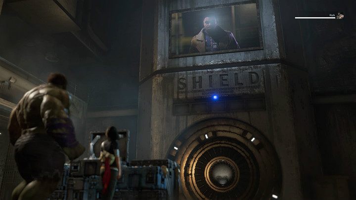 Gdy spróbujesz otworzyć drzwi do sejfu uruchomisz system zabezpieczeń SHIELD - Marvels Avengers: Brakujące ogniwa/Missing links - solucja, opis przejścia - Marvels Avengers - poradnik do gry