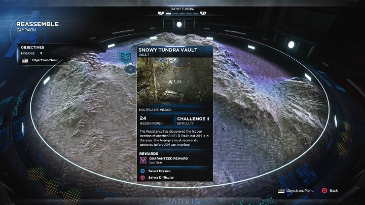 Gdy włączysz widok Stołu Strategicznego zauważysz nowy odblokowany region - Zaśnieżona Tundra, a w nim jedną misję Skarbiec w Zaśnieżonej Tundrze - Beta Marvels Avengers: Sekretna misja ze skarbcem - jak aktywować, jak ukończyć - Marvels Avengers - poradnik do gry