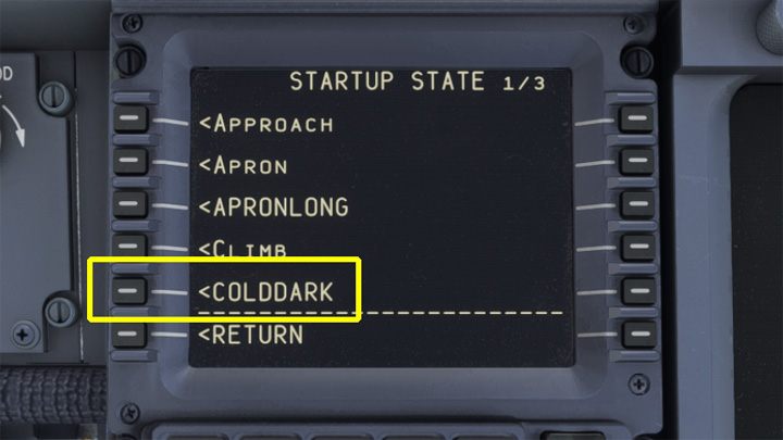 Wybierzcie opcję COLDDARK - PMDG 737: Jak ustawić Cold and Dark na stałe? - Microsoft Flight Simulator 2020 - poradnik do gry