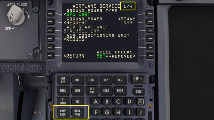 Obsługa naziemna to cztery strony funkcji podzielonych na trzy kategorie - PMDG 737: Ground Services - obsługa naziemna (FS Actions) - Microsoft Flight Simulator 2020 - poradnik do gry