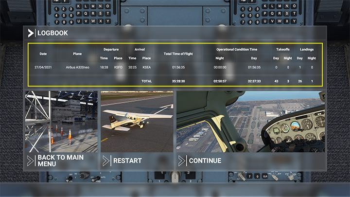 Microsoft Flight Simulator wyświetli na koniec podsumowanie lotu - Flight Simulator: Samolot pasażerski - lądowanie ILS - Microsoft Flight Simulator 2020 - poradnik do gry