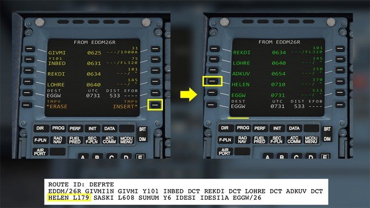 Punkt z listy wielu o tej samej nazwie również należy potwierdzić INSERT-em - Flight Simulator: Komputer pokładowy MCDU - jak zaprogramować? - Microsoft Flight Simulator 2020 - poradnik do gry