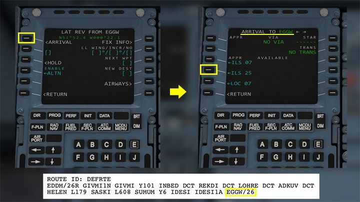 W menu lotniska docelowego wybieracie opcję przybycie - ARRIVAL - Flight Simulator: Komputer pokładowy MCDU - jak zaprogramować? - Microsoft Flight Simulator 2020 - poradnik do gry