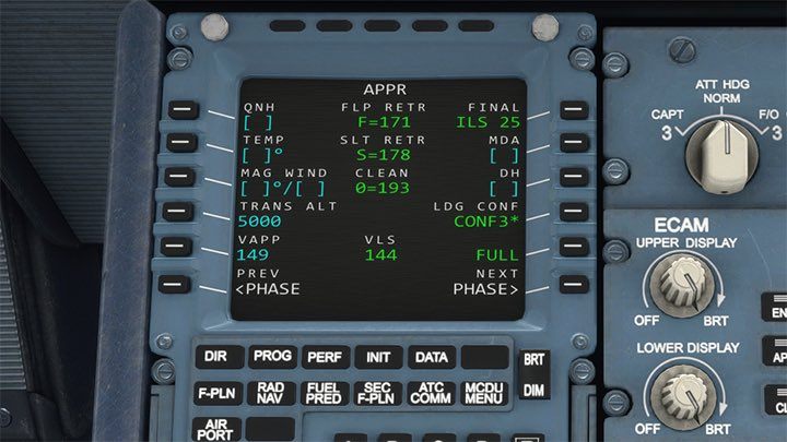 Na tej stronie wprowadza się głównie prognozę pogody, czyli dane METAR dla miejsca lądowania - Flight Simulator: Komputer pokładowy MCDU - jak zaprogramować? - Microsoft Flight Simulator 2020 - poradnik do gry