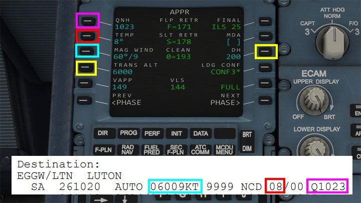 Po lewej stronie ekranu znajdują się miejsca na wprowadzenie danych pogodowych METAR - Flight Simulator: Komputer pokładowy MCDU - jak zaprogramować? - Microsoft Flight Simulator 2020 - poradnik do gry