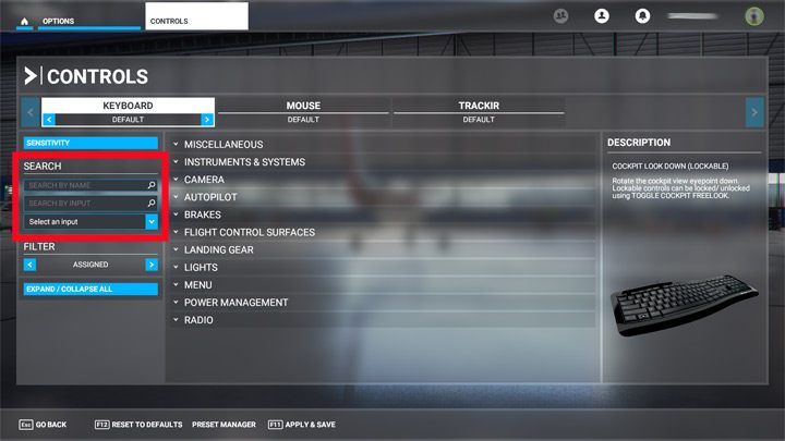 Jeśli umiejscowienie jakieś funkcji na klawiaturze Ci nie pasuje, zawsze możesz to zmienić - Flight Simulator: Sterowanie PC, Xbox One - Microsoft Flight Simulator 2020 - poradnik do gry