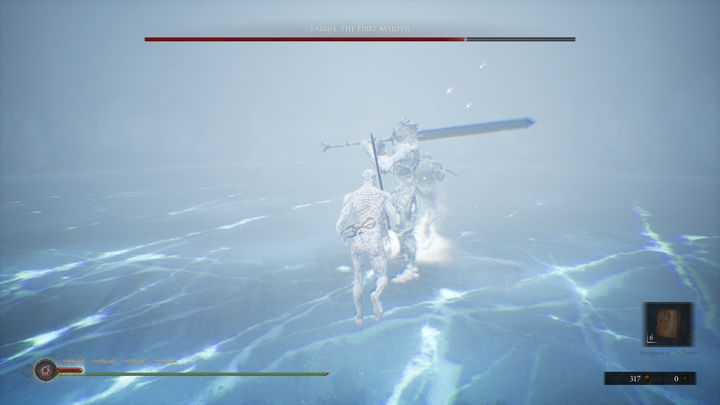 Na samym początku walki, Tarsusa tak naprawdę nie będziesz nawet dobrze widział - Mortal Shell: Tarsus, the First Martyr boss, jak pokonać - Mortal Shell - poradnik do gry