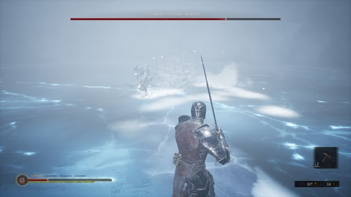 Kolejnym nowym atakiem jest przyzwanie lodowych sopli z ziemi - Mortal Shell: Tarsus, the First Martyr boss, jak pokonać - Mortal Shell - poradnik do gry