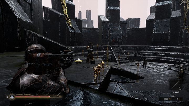 W pomieszczeniu dalej napotkasz 2 Sester, jedna będzie naprzeciwko ciebie, druga zaś skrywa się za ścianą po prawej stronie - Mortal Shell: Seat of Infinity solucja, opis przejścia - Mortal Shell - poradnik do gry