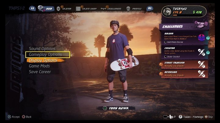 Oś jednak można bardzo łatwo zmienić, nawet w trakcie wykonywania mapy - Tony Hawks Pro Skater 1+2: Oś XY - jak zmienić? - Tony Hawks Pro Skater 1+2 - poradnik do gry