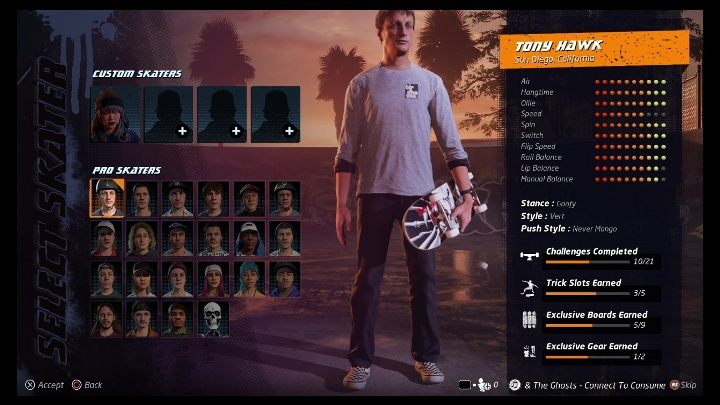 Tam możesz rozdać wszelkie możliwe punkty umiejętności - Tony Hawks Pro Skater 1+2: Punkty umiejętności - Tony Hawks Pro Skater 1+2 - poradnik do gry