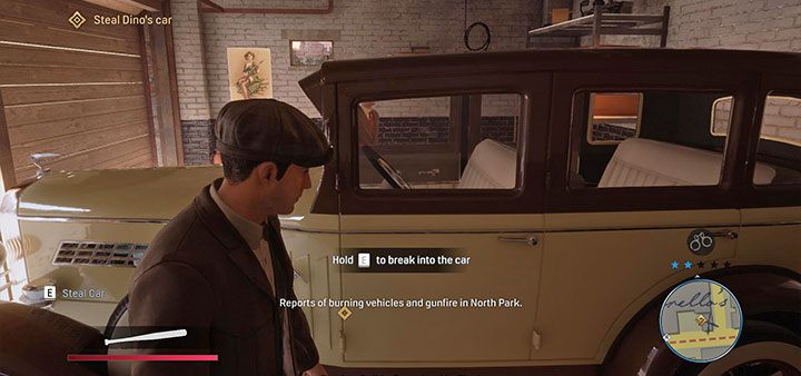 Wejdź do garażu sąsiadującego z parkingiem, na którym dokonałeś zniszczenia samochodów - Mafia Definitive Edition: Imprezka u Mołotowa - solucja - Mafia 1 Definitive Edition - poradnik, solucja