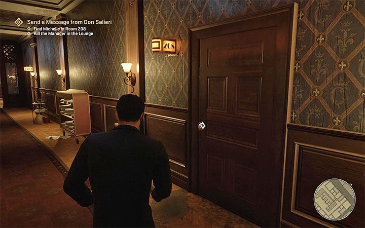 Wejdź do pokoju 208 i obejrzyj scenkę przerywnikową ze spotkania z Michelle - Mafia Definitive Edition: Święty i grzesznik - solucja - Mafia 1 Definitive Edition - poradnik, solucja