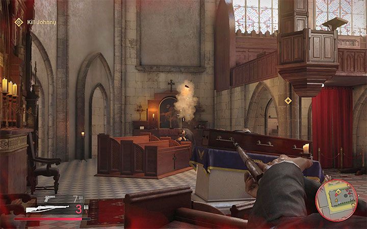 Początkowo broń się w pobliżu miejsca, w którym rozpoczęła się bitwa w kościele - Mafia Definitive Edition: Święty i grzesznik - solucja - Mafia 1 Definitive Edition - poradnik, solucja