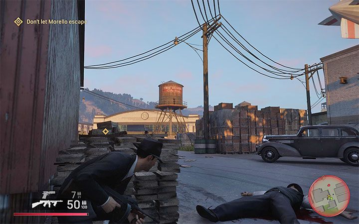 W trakcie przeprawy przez lotnisko uważaj na snajpera z wieży - Mafia Definitive Edition: Creme de la Creme - solucja - Mafia 1 Definitive Edition - poradnik, solucja