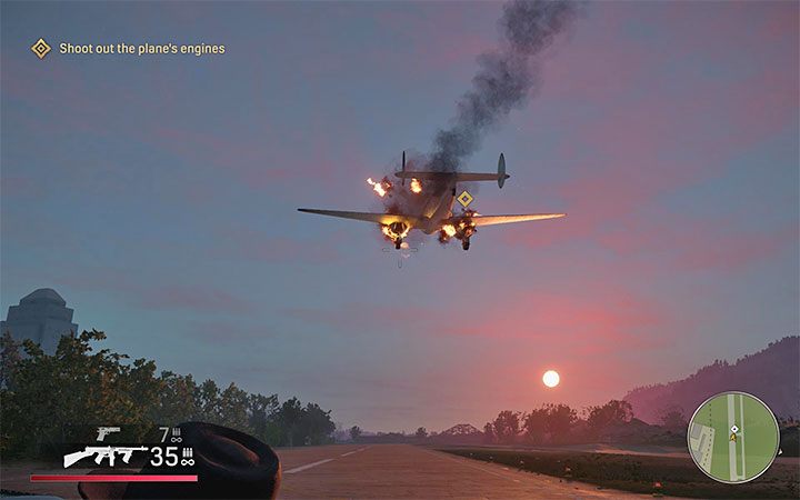 Nie przejmuj się po tym jak samolot zacznie wzbijać się w powietrze, bo masz czas na zaliczenie tego celu misji do momentu dotarcia do końca pasa startowego - Mafia Definitive Edition: Creme de la Creme - solucja - Mafia 1 Definitive Edition - poradnik, solucja