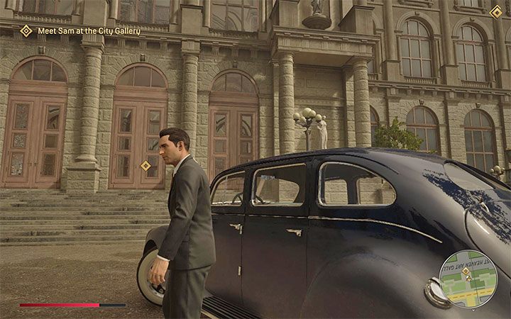 Wyjdź z budynku i wsiądź ponownie do auta - Mafia Definitive Edition: Śmierć sztuki - solucja - Mafia 1 Definitive Edition - poradnik, solucja