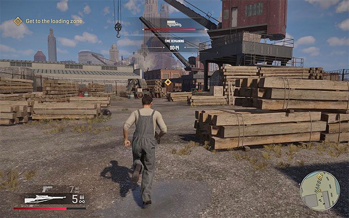 Po pozbyciu się pierwszej grupy gangsterów musisz dotrzeć w wyznaczonym czasie do strefy załadunkowej - Mafia Definitive Edition: Dock Block - solucja - Mafia 1 Definitive Edition - poradnik, solucja