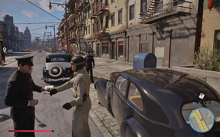 Powinna załączyć się scenka z wypisania mandatu i przekazania funkcjonariuszowi łapówki - Mafia Definitive Edition: Wypchane kieszenie - trofeum, jak zdobyć - Mafia 1 Definitive Edition - poradnik, solucja