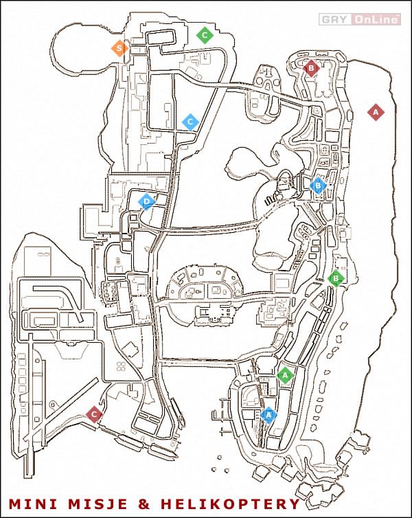 1 - Mapa Pozostałe zadania - Grand Theft Auto: Vice City - poradnik do gry