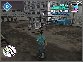 Ostatni helikopter czeka na dachu budynku, na który również możesz dostać się korzystając z Unique Stunt Jump (to ten z wielką tablica, na która podczas skoku wpadasz) - Misje lotnicze - Grand Theft Auto: Vice City - poradnik do gry