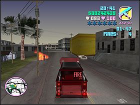 Straż pożarna - Misje Policji, Straży Pożarnej, Pogotowia, rozwożenie pizzy i strzelnica - Grand Theft Auto: Vice City - poradnik do gry