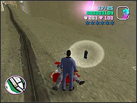 Gdy mu trochę dołożysz, obok jego ciała pojawi się telefon komórkowy - Back Halley Bowl Ken Rosenberg - Grand Theft Auto: Vice City - poradnik do gry