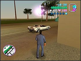 W końcu trafisz na jego zaparkowany przy drodze samów - Back Halley Bowl Ken Rosenberg - Grand Theft Auto: Vice City - poradnik do gry
