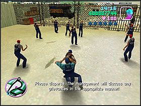 Wysiądź z auta i zacznij obkładać kolejno pracowników - Riot Ken Rosenberg - Grand Theft Auto: Vice City - poradnik do gry