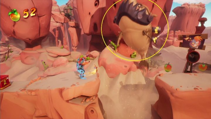 Idąc dalej natrafisz na wytresowane rekiny oraz niestabilne beczki - Crash 4: Niezły Młyn solucja, opis przejścia - Crash Bandicoot 4 - poradnik, solucja
