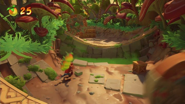 Podążając dalej natrafisz na koła, które będą próbowały Cię zabić - Crash 4: Niegrzeczna pobudka solucja, opis przejścia - Crash Bandicoot 4 - poradnik, solucja