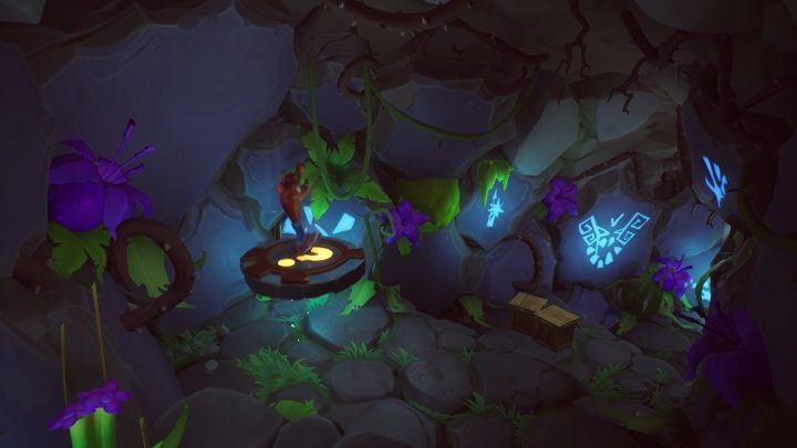 Wejście na sekretny poziom znajdziesz, gdy dotrzesz do drugiej części kamiennej świątyni - Crash 4: Niegrzeczna pobudka solucja, opis przejścia - Crash Bandicoot 4 - poradnik, solucja