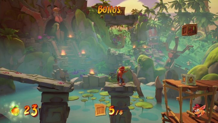 Bonusowy poziom na mapie Niegrzeczna pobudka to jeden z łatwiejszych etapów w grze - Crash 4: Niegrzeczna pobudka solucja, opis przejścia - Crash Bandicoot 4 - poradnik, solucja