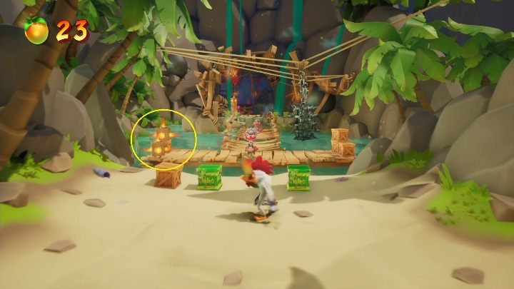 Idąc dalej zobaczysz płonące skrzynie - Crash 4: Zew Łupów - solucja, opis przejścia - Crash Bandicoot 4 - poradnik, solucja