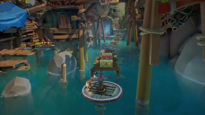 Po przejściu dalej staraj się pozbyć przeciwników i przejść na prawą część lokacji - Crash 4: Zew Łupów - solucja, opis przejścia - Crash Bandicoot 4 - poradnik, solucja