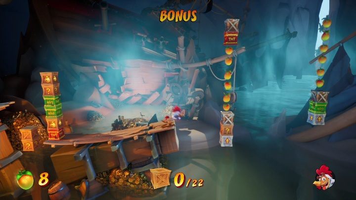 Na tym bonusowym poziomie możesz zdobyć 22 skrzynie - Crash 4: Zew Łupów - solucja, opis przejścia - Crash Bandicoot 4 - poradnik, solucja