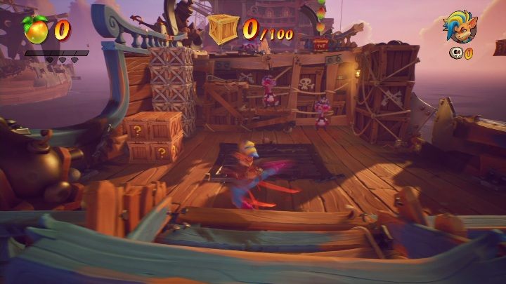 Na mapie Hak, linka i kotwica możesz zdobyć 100 skrzynie - Crash 4: Hak, linka i kotwica - solucja, opis przejścia - Crash Bandicoot 4 - poradnik, solucja