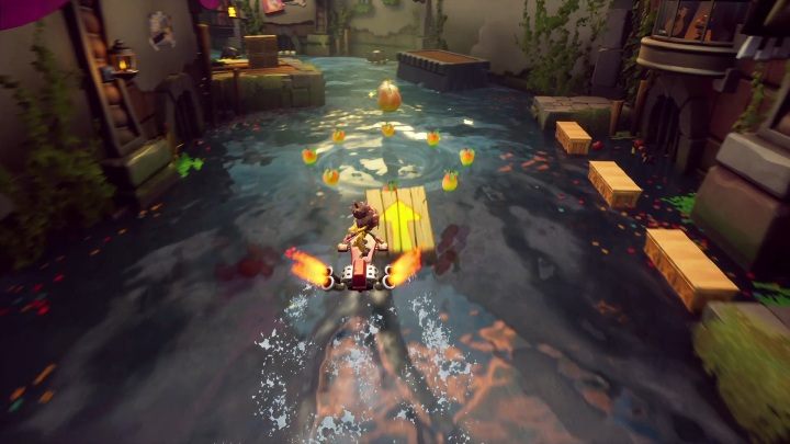Zaraz po uruchomieniu mapy musisz wskoczyć do motorówki i rozpocząć krótką przejażdżkę - Crash 4: Rozlewisko - solucja, opis przejścia - Crash Bandicoot 4 - poradnik, solucja
