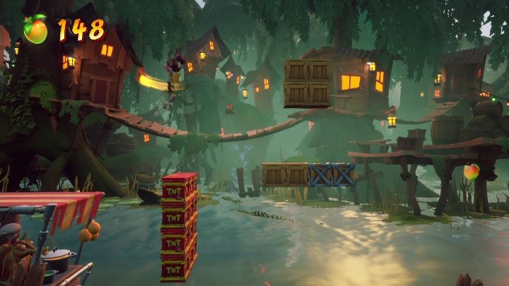 To najciekawsza, a zarazem najtrudniejszy etap na tej planszy - Crash 4: Rozlewisko - solucja, opis przejścia - Crash Bandicoot 4 - poradnik, solucja