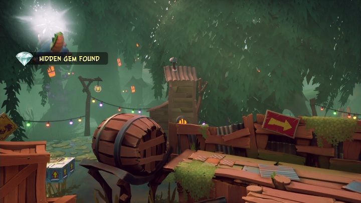 Wychyl się i przeskocz na drugą stronę tak, aby dostać się do skarbu - Crash 4: Bez ociągania się! - solucja, opis przejścia - Crash Bandicoot 4 - poradnik, solucja