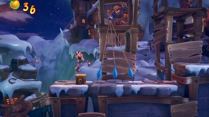 Idąc dalej trafisz na przeciwników z kuszami - Crash 4: Śnieżny spacer - solucja, opis przejścia - Crash Bandicoot 4 - poradnik, solucja