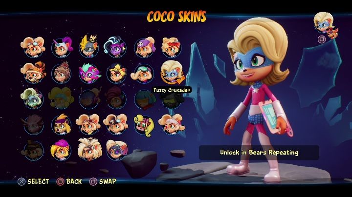 Tak jak wspominaliśmy wyżej główną nagrodą, poza satysfakcją, jest odblokowywanie nowych skórek - Crash 4: Poziomy na odwrót - co to? - Crash Bandicoot 4 - poradnik, solucja