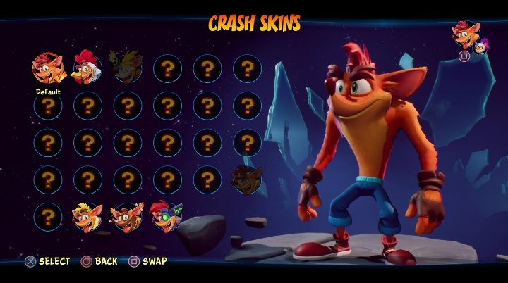 Sposób odblokowania: dostępna od początku gry - Crash 4: Crash - skórki, jak odblokować - Crash Bandicoot 4 - poradnik, solucja