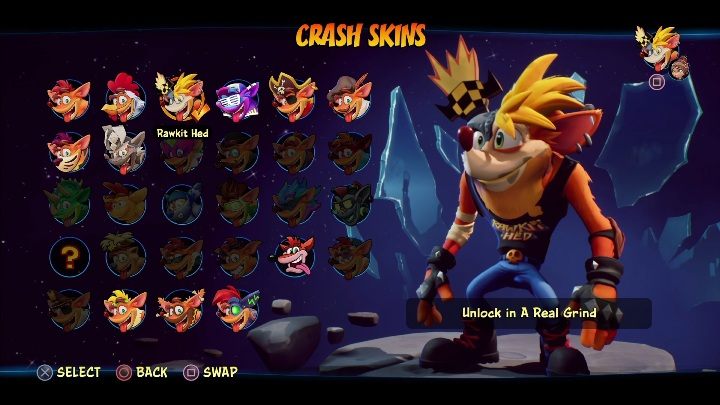 Sposób odblokowania: zdobycie 6 diamentów na poziomie Niezły młyn - Crash 4: Crash - skórki, jak odblokować - Crash Bandicoot 4 - poradnik, solucja