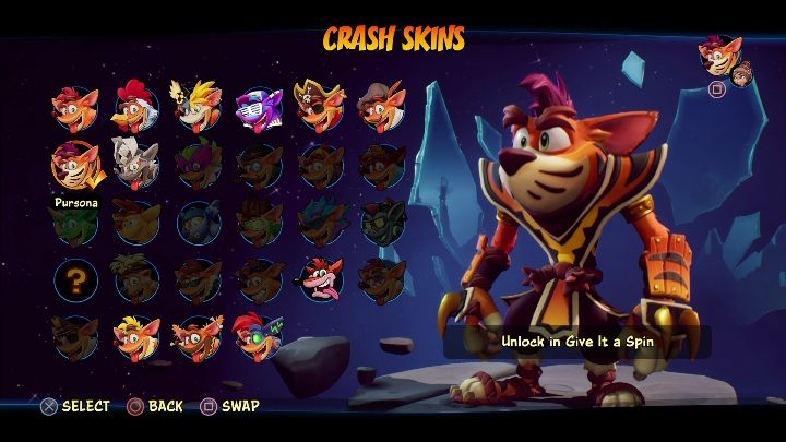 Sposób odblokowania: zdobycie 6 diamentów na poziomie Kręcioł - Crash 4: Crash - skórki, jak odblokować - Crash Bandicoot 4 - poradnik, solucja