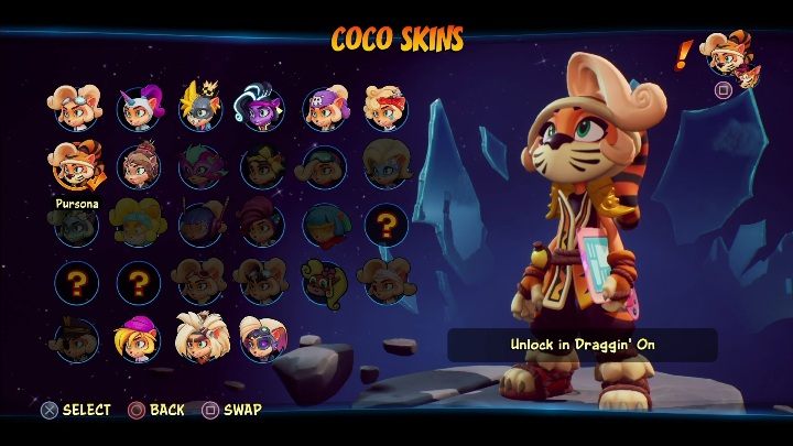 Sposób odblokowania: zdobycie 6 diamentów na poziomie Na spokojnie - Crash 4: Coco - skórki, jak odblokować - Crash Bandicoot 4 - poradnik, solucja